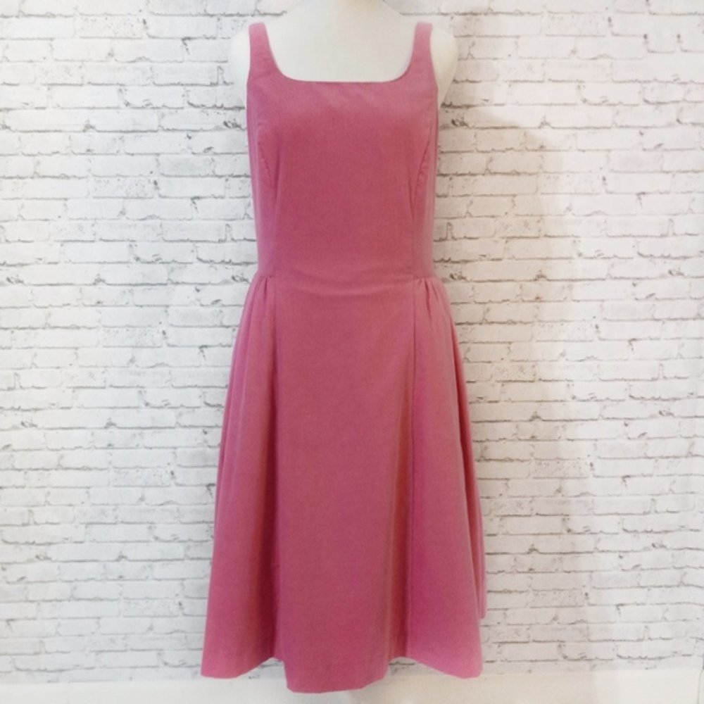 Isaac Mizrahi Pink Sleeveless Corduroy Dress New